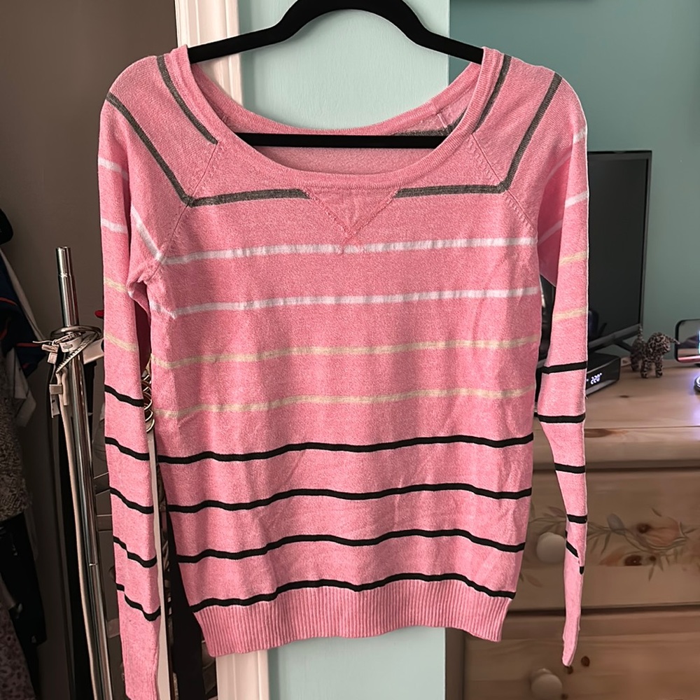 Pink Striped Sweater